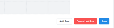 Image showing the Add Row, Delete Row and Save buttons in Connect Form View