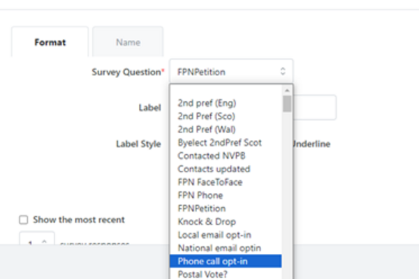 Image displaying the Opt in and FPN questions